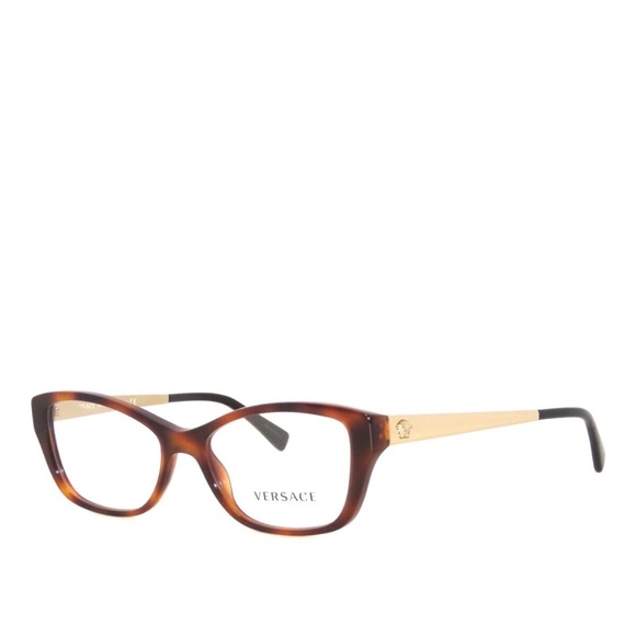 Versace VE3236 5217 52 Havana Gold Eyeglasses 3236
